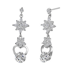 New 1 Pair Chic Crystal  Stud Earrings Rhinestone Drop Dangle Womens Fashion Jewelry Gifts Teardrop