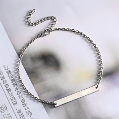 Stainless Steel Bracelet Chain Jewelry For Women Girls Silver