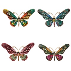 Colorful Cute Butterfly Brooch Mix Color Crystal Rhinestone Brooches for Women Lady Fashion Jewelry Boutonniere butterfly2