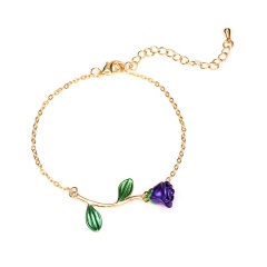 Fashion Rose Bracelet Women Jewelry Purple