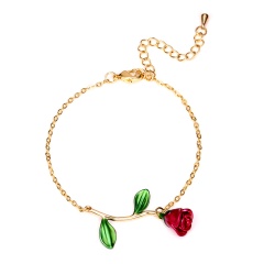 Fashion Rose Bracelet Women Jewelry Red
