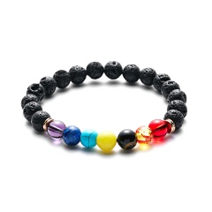 Chakra Healing Yoga Reiki Prayer Gemstones Beads Elastic Bracelet Chakras
