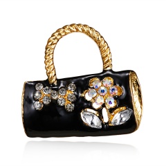 Rinhoo women Handbag Brooch For women 4 colors Handbag Brooch pins stainless steel jewelry accessories handbag1-white