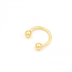 Fashion Titanium Steel C-shaped Ear Bone Nail Ring Nose Body Piercing Jewellery Gold