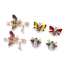 Women Delicate Little Bee Brooches Shiny Crystal Rhinestone Pin Brooch Enamel Brooches Jewelry Gifts For Women Men Brooch Bee 1