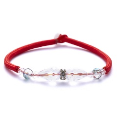 Fashion Handmade Crystal Beads Charm Bracelets For Women Men Lucky String Rope Red Couple Bracelet Gifts pulseras mujer bead 4