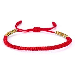 Tibetan Buddhist Love Lucky Handmade Knots Rope Tibetan Bracelets Red