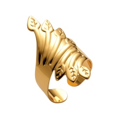 Charm 8mm Womens Mens Hollow Punk Open Knuckle Ring Gold Silver Jewelry Party Gift Gold leaf 8