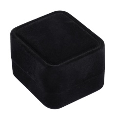 Fashion Velvet Rounded Flannel Ring Bag Decoration Box Jewelry Box 5*5.5*4cm Black