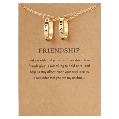 Best Friends Letter Pendant Necklace Clavicle Chains Choker Card Women Jewelry Best Friends Forever