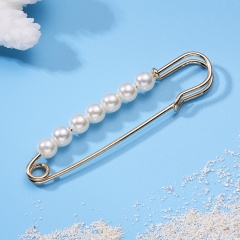 Rinhoo Classic Pearl Big Pins Brooches Female Simple Gold Silver Pin Brooch for Women Wedding Dress Badge Accessories Jewelry brooch1