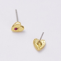Crystal Stud Earrigns Heart Geometric  Women's Earrings Jewelry(with paper card) Heart