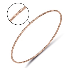 Rinhoo Trendy Lover Cuff Bracelets Bangles for Women Simple Concave Round Bracelet Summer Fashion Luxury Jewelry Wedding Gift rose gold1