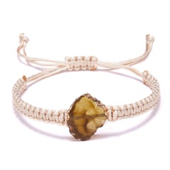 Handmade Adjustable Gemstone Bracelet Yellow