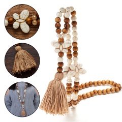 Handmade Wooden Beads Tassel Pendant Butterfly