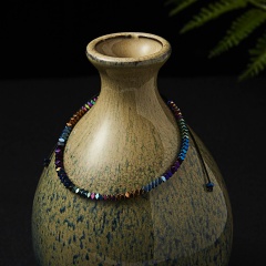 Magnet Gemstone Beads Knit Adjustable Bracelet Colorful