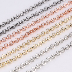 Fashion 3 Color Jewelry Accessory Chain Circle 70cm Chain Wholesale Silver