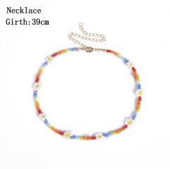 Rice pearl Daisy flower choker necklace Colour
