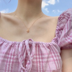 Rose necklace clavicle chain Golden