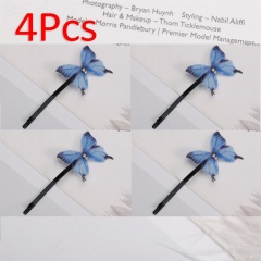 Hot Sell Women Girls Butterfly Hair Clips Jewelry Gift Hair Accessories blue