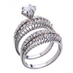 Fashion Shinny Crystal Zircon Copper Lady Rings For Women 1
