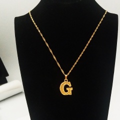 English letter pendant necklace G