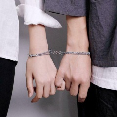 Two sets of hand-woven adjustable bracelet by Haishanmeng lovers Couples