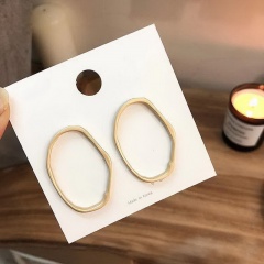 Metal Gold Simple Stud Circle Earring Wholesale Gold