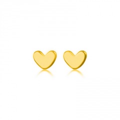 Heart Small S925 Simple Stud Earrings Wholesale Gold