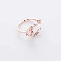 Fashion Colorful Gemstone Rings Diamond Adjustable Rings For Women RI20Y0104-11