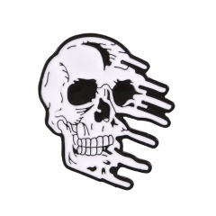 Alloy Multi Skull Series Rose Cowboy Badge Pin Halloween Brooch A