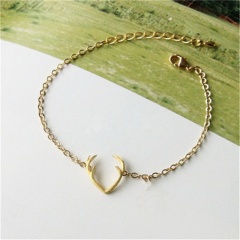 Gold Silver Elk Chain Bracelet Christmas Jewelry Wholesale Gold