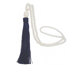 Fashion Long Pearl Tassel Sweater Necklace Jewelry Wholesale Black Blue
