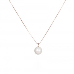 Fashion Silver Gold Pearl Pendant Long Chain Necklace Wholesale Gold