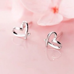 Fashion Silver Heart Stud Earrings heart