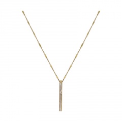 Feather Leaf Zircon Clavicle Chain Necklace square