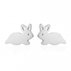 Fashion Stainless Steel Simple Stud Earring Wholesale silver