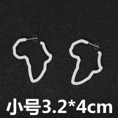 Fashion Irregular Africa Map Stud Earrings Wholesale small silver