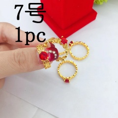 Fashion Gold Red Stone Rings Jewelry Wholesale #7
