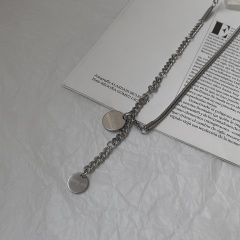 Loveing You letter pendant titanium steel sweater chain (chain length 55cm) 18KGP