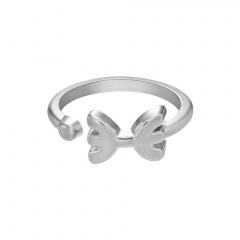 Symbol Edition Twelve Constellation Letter Silver Open Ring Pisces