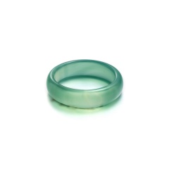 Natural Stone Glossy Ring #8 Emerald