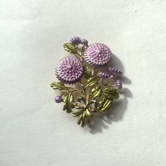 Enamel flower series brooch C