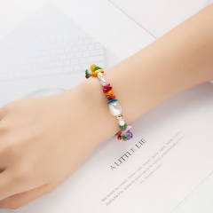 Irregular natural stone Simple personality gravel pearl bracelet anklet (Size: 36+5cm) color