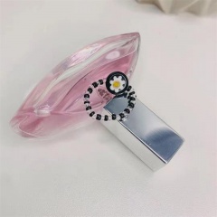 Colored Glaze Totally Natural Small Flower Ring (size: 1.7cm adjustable) Black white