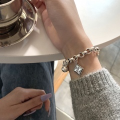Made With Love Round Diamond Brand Ladies Chain Bracelet (Circumference: 16+3cm/Material: Copper) Made With Love