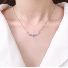 Dolphin Love Smart Pendant Clavicle Chain Necklace (Material: Copper/Size: 42+5cm) Dolphin