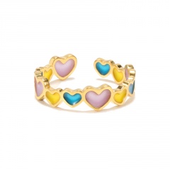 Irregular Heart-shaped Luminous Ring (Material: Brass / Size: Opening) Gold