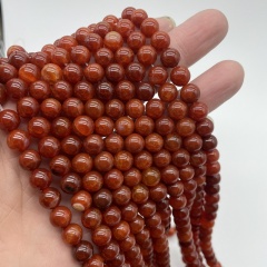 6mm/8mm/10mm Red Dragon Pattern Agate Natural Stone Loose Beads DIY Necklace Bracelet 6mm Red