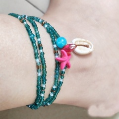 Colorful Beads Anklets Green